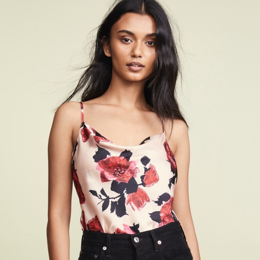 Paige Giovani Cami, silk floral rose cami